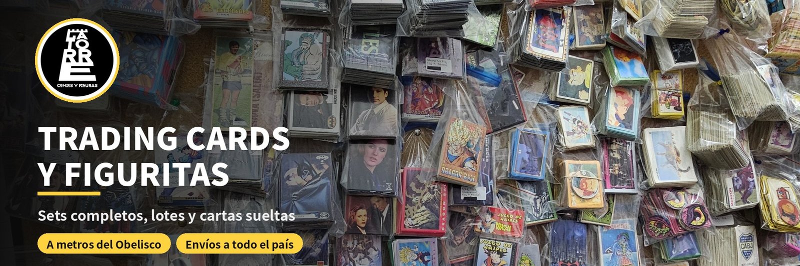 Trading cards y figuritas: sets completos, lotes y cartas sueltas. A metros del Obelisco. Envíos a todo el país.